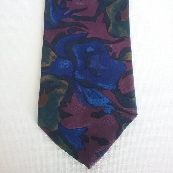 1990s Givenchy Monsieur Necktie - 100% Silk Italian Designer - Picture 2 of 3